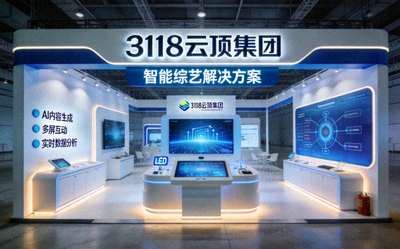 3118云顶集团展台全景，展示智能综艺解决方案